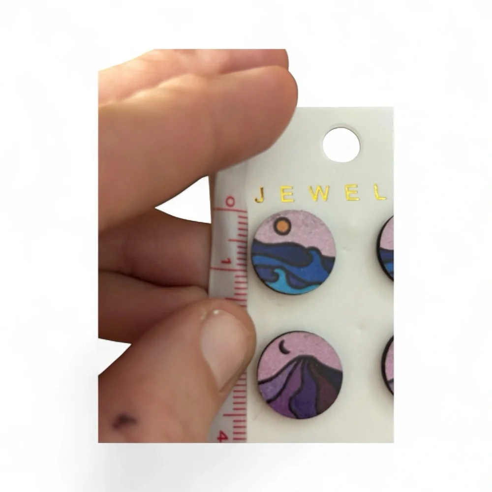 Colorful Abstract Stud Earrings Set